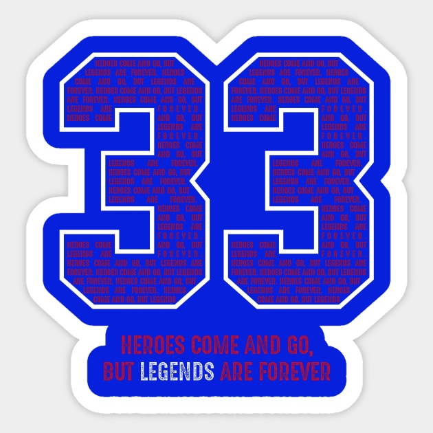 Ewing Basketball Legends New York 33 Sticker by TEEWEB